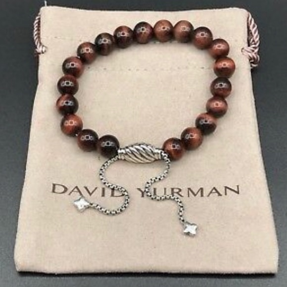 David Yurman Jewelry - David Yurman Red Tiger’s Eye Adjustable Bracelet